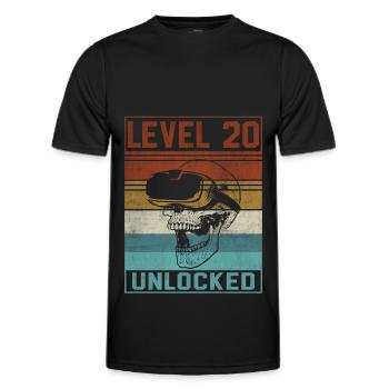 Joueur du 20e anniversaire - T-shirt sport Homme - noir - Devant - AI Model Male 178 dark (178cm)