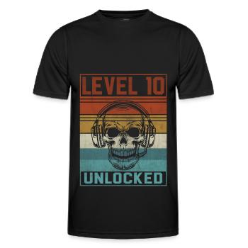Gamer 10th Birthday - Men's Functional T-Shirt - black - Front - AI Model Male 178 dark (178cm)