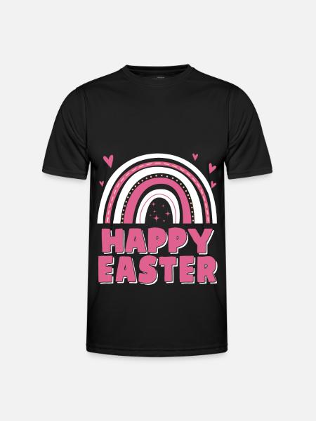 Happy Easter Women Cute Rainbow - Men's Functional T-Shirt - black