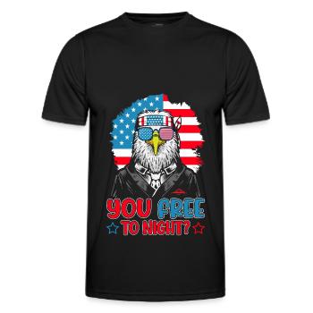 Eagle American Flag Men 4 juillet États-Unis - T-shirt sport Homme - noir - Devant - AI Model Male 178 dark (178cm)