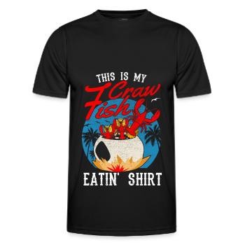 Saison des écrevisses Cuisson Aliments pour écrevisses - T-shirt sport Homme - noir - Devant - AI Model Male 178 dark (178cm)