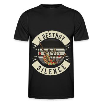 Cornemuse bruyante Humour Musicien Drôle - T-shirt sport Homme - noir - Devant - AI Model Male 178 dark (178cm)