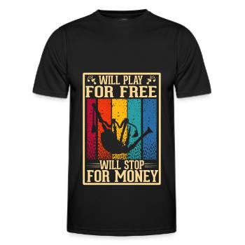 Musiciens de cornemuse bruyants cornemuses - T-shirt sport Homme - noir - Devant - AI Model Male 178 dark (178cm)