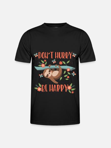 Funny sloth Lazy sloth - Men's Functional T-Shirt - black
