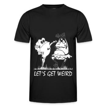 Strange Frogs Funny Amphibian - Men's Functional T-Shirt - black - Front - AI Model Male 178 dark (178cm)