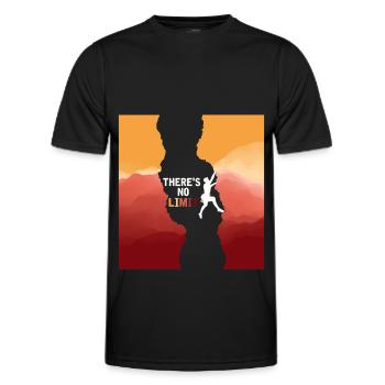 Kletterer Limit Felsklettern Bouldern - Männer Funktions-T-Shirt - Schwarz - Vorne - AI Model Male 178 dark (178cm)