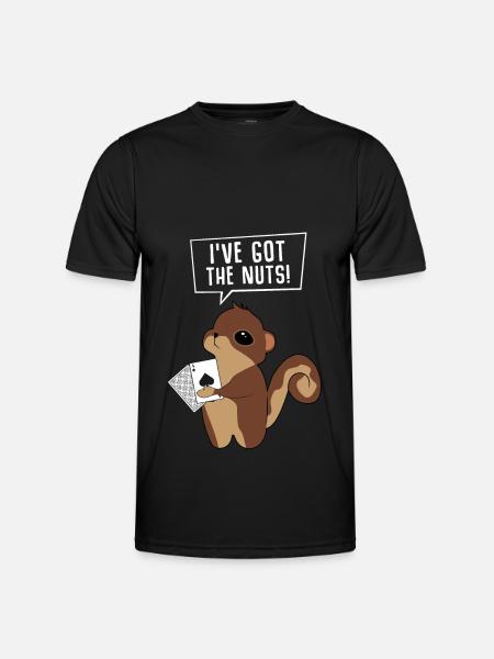 Poker Eichhörnchen Nagetier Tier - Männer Funktions-T-Shirt - Schwarz