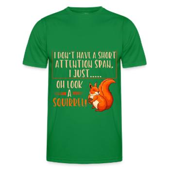Short attention squirrels - Men's Functional T-Shirt - kelly green - Front - AI Model Male 178 dark (178cm)