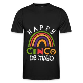 Fiesta Joyeux Cinco De Mayo - T-shirt sport Homme - noir - Devant - AI Model Male 178 dark (178cm)
