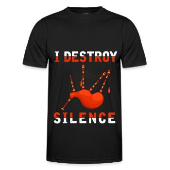 Cornemuse bruyante Instrument de musique Drôle - T-shirt sport Homme - noir - Devant - AI Model Male 178 dark (178cm)
