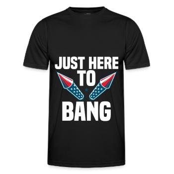 Feuerwerk Humor Amerika 4. Juli - Männer Funktions-T-Shirt - Schwarz - Vorne - AI Model Male 178 dark (178cm)