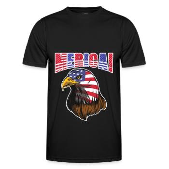 Adler Amerika 4. Juli Patriotisch - Männer Funktions-T-Shirt - Schwarz - Vorne - AI Model Male 178 dark (178cm)