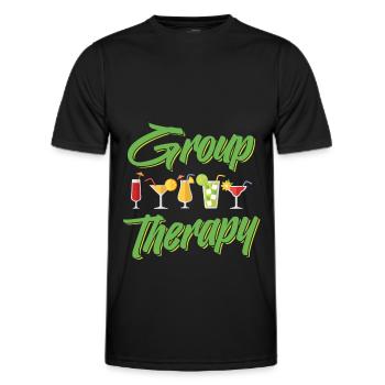 Cocktail Therapie Barkeeper Frauen Barkeeper - Männer Funktions-T-Shirt - Schwarz - Vorne - AI Model Male 178 dark (178cm)