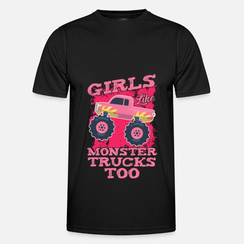 Mädchen Monstertrucks Cooler Monstertruck Männer Funktions-T-Shirt