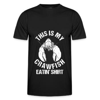 Saison du crabe Cuisinier à l’écrevisse Manger des écrevisses - T-shirt sport Homme - noir - Devant - AI Model Male 178 dark (178cm)