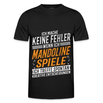 Mandoline Musiker Kreativer Mandolinenspieler - Männer Funktions-T-Shirt - Schwarz - Vorne - AI Model Male 178 dark (178cm)