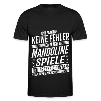 Mandolinenspieler Musikinstrument Musik Mandoline - Männer Funktions-T-Shirt - Schwarz - Vorne - AI Model Male 178 dark (178cm)