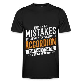 Akkordeon Kreativer Akkordeonspieler - Männer Funktions-T-Shirt - Schwarz - Vorne - AI Model Male 178 dark (178cm)