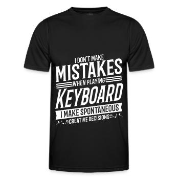 Keyboard Player Musical Instrument Music Keyboard - Men's Functional T-Shirt - black - Front - AI Model Male 178 dark (178cm)
