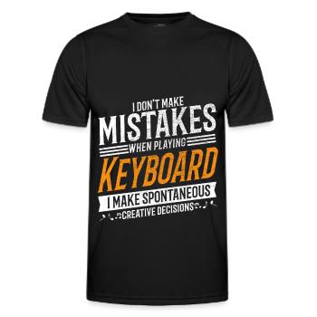 Keyboard Music Lovers Creative Keyboard Player - Men's Functional T-Shirt - black - Front - AI Model Male 178 dark (178cm)