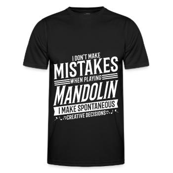 Mandolinenspieler Musikinstrument Musik Mandoline - Männer Funktions-T-Shirt - Schwarz - Vorne - AI Model Male 178 dark (178cm)