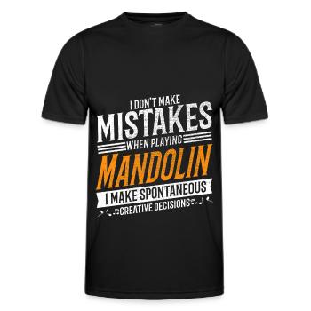 Mandoline Musikliebhaber Mandolinenspieler - Männer Funktions-T-Shirt - Schwarz - Vorne - AI Model Male 178 dark (178cm)