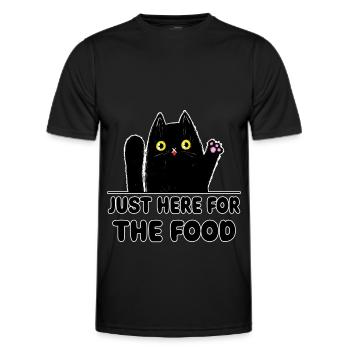 Foodie Kitty Women Funny Cat - Men's Functional T-Shirt - black - Front - AI Model Male 178 dark (178cm)
