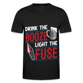 USA Bierliebhaber 4. Juli Feuerwerksdirektor - Männer Funktions-T-Shirt - Schwarz - Vorne - AI Model Male 178 dark (178cm)