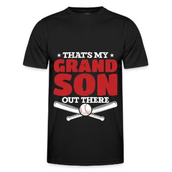 Enkel Baseballspieler Stolze Großeltern - Männer Funktions-T-Shirt - Schwarz - Vorne - AI Model Male 178 dark (178cm)
