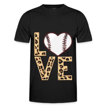 Leopard Baseball Thema Frauen Baseball - Männer Funktions-T-Shirt - Schwarz - Vorne - AI Model Male 178 dark (178cm)