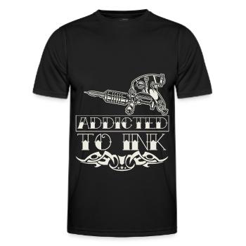 Tattoo Addict Tattoo Artist Citation Tattoo Artist - T-shirt sport Homme - noir - Devant - AI Model Male 178 dark (178cm)