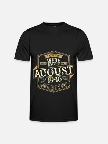 August 1946 Birthday Man - Men's Functional T-Shirt - black