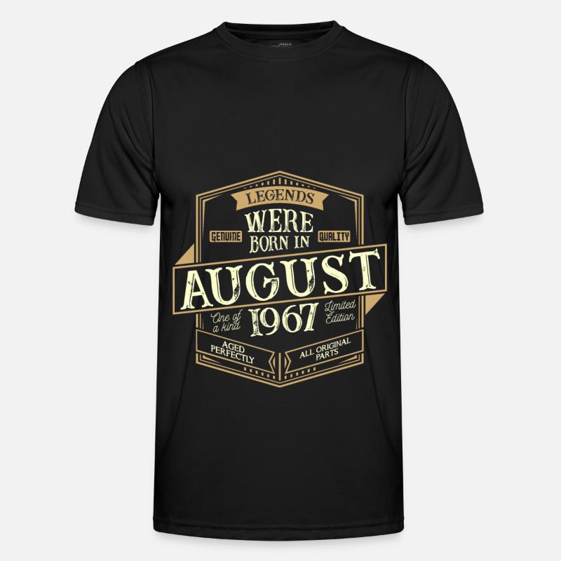 August 1967 birthday man - Men's Functional T-Shirt - black