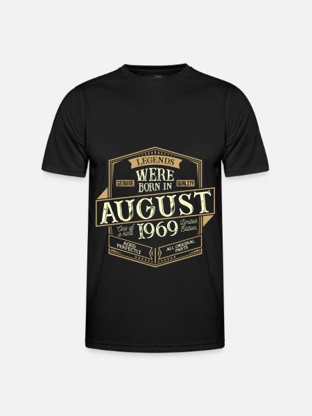 August 1969 birthday man - Men's Functional T-Shirt - black