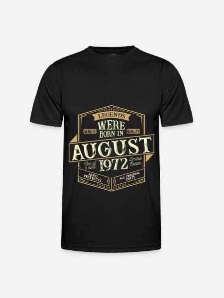 August 1972 birthday man - Men's Functional T-Shirt - black
