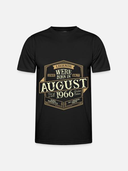 August 1966 Birthday Man - Men's Functional T-Shirt - black