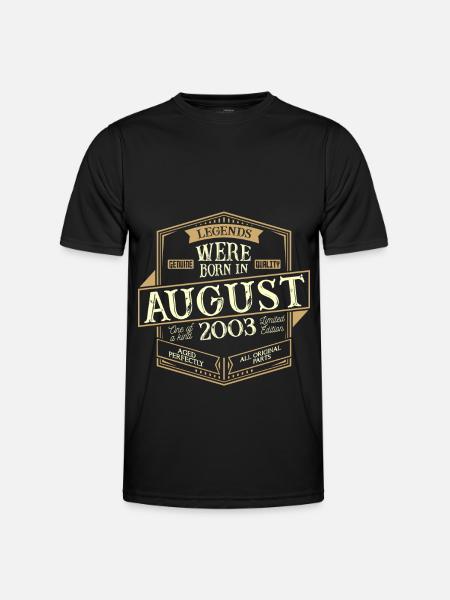 August 2003 Birthday Man - Men's Functional T-Shirt - black