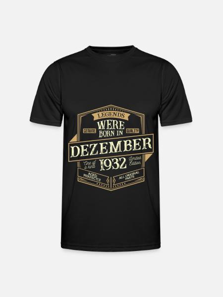 December 1932 Birthday Man - Men's Functional T-Shirt - black