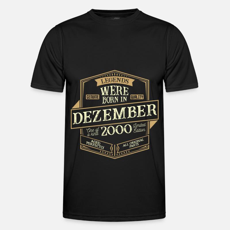 December 2000 Birthday Man - Men's Functional T-Shirt - black