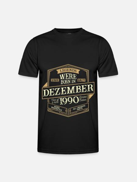 December 1990 Birthday Man - Men's Functional T-Shirt - black