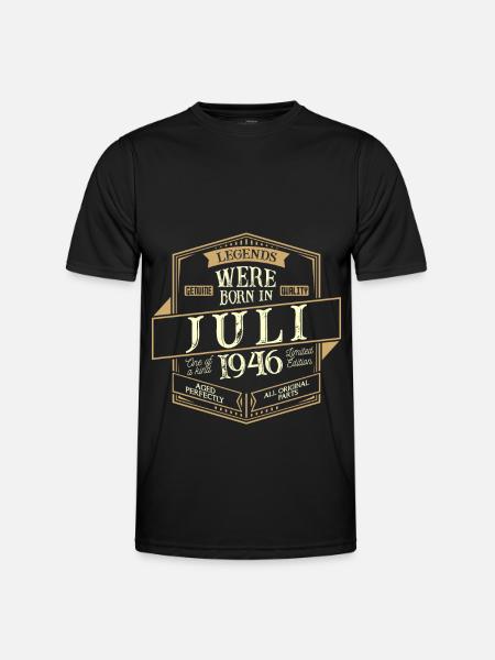July 1946 Birthday man - Men's Functional T-Shirt - black