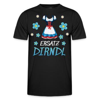 Dirndl Ersatz - Männer Funktions-T-Shirt - Schwarz - Vorne - AI Model Male 178 dark (178cm)
