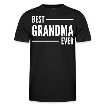 BEST GRANDMA EVER. GRANDMA GIFT. - Men's Functional T-Shirt - black - Front - AI Model Male 178 dark (178cm)