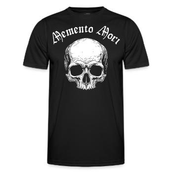 Crâne Memento Mori - T-shirt sport Homme - noir - Devant - AI Model Male 178 dark (178cm)