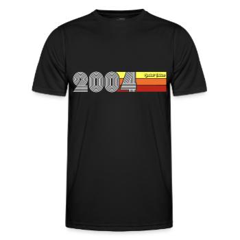 2004 Birthday born in 2004 Retro Vintage - Men's Functional T-Shirt - black - Front - AI Model Male 178 dark (178cm)