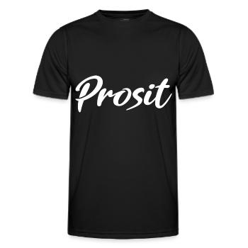 Prosit Prost Trinkspruch - Männer Funktions-T-Shirt - Schwarz - Vorne - AI Model Male 178 dark (178cm)