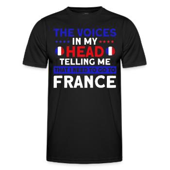 Français Drapeau Français Roots Cadeau - T-shirt sport Homme - noir - Devant - AI Model Male 178 dark (178cm)