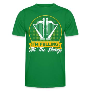 Harfenist Ich ziehe alle Saiten Geschenk - Männer Funktions-T-Shirt - Kelly Green - Vorne - AI Model Male 178 dark (178cm)