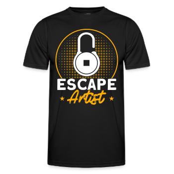 Schlösser knacken Entfesselungskünstler Geschenk - Männer Funktions-T-Shirt - Schwarz - Vorne - AI Model Male 178 dark (178cm)