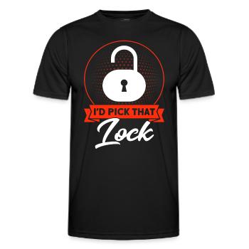 Je craquerais ce cadeau de serrure - T-shirt sport Homme - noir - Devant - AI Model Male 178 dark (178cm)